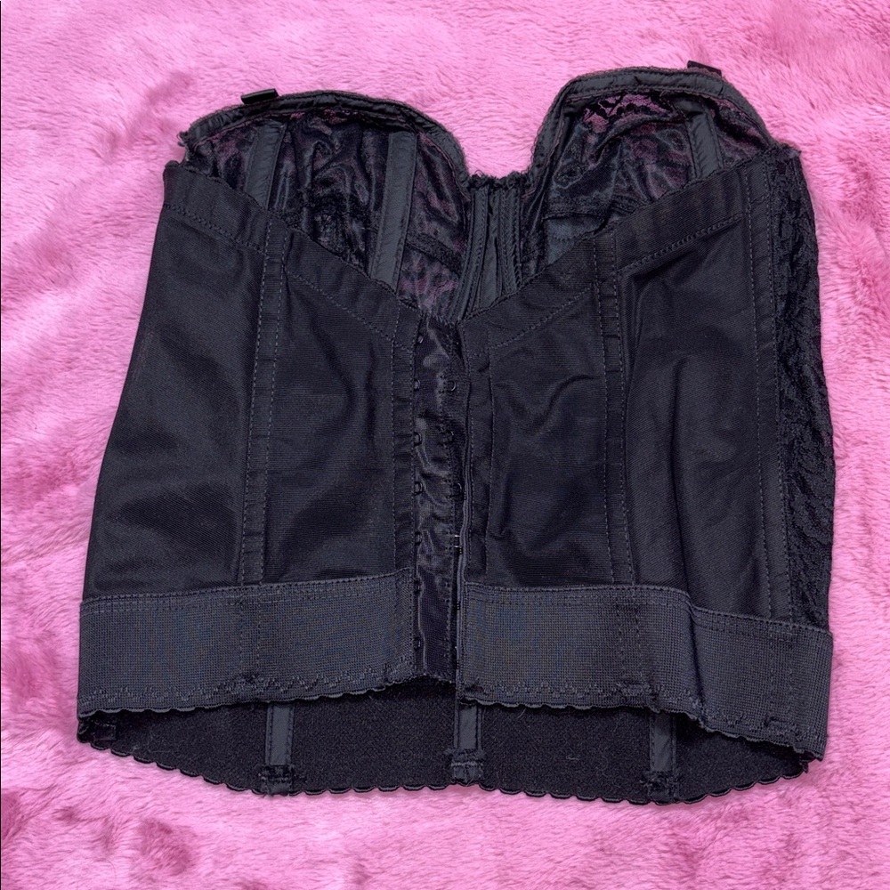 Vintage Goddess Bustier Black Lace 60s/70s Corset Bra - Picture 6 of 8